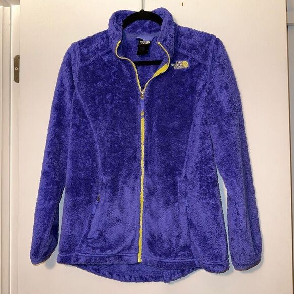 The North Face Girls Kids Purple Sherpa Fuzzy Zipper Jacket XL GUC